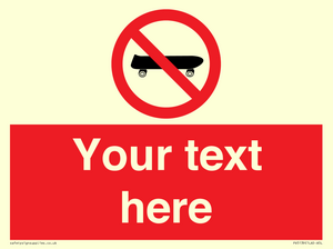 Custom No Skateboarding Sign